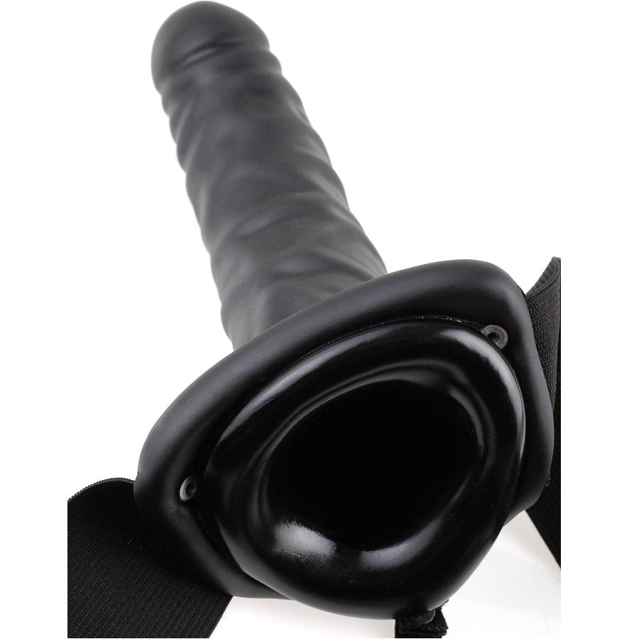 FETISH FANTASY SERIE - 19 CM IHÅLIG STRAP-ON SVART