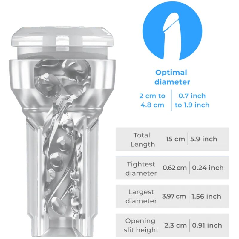 KIIROO - FEEL POCKET STROKER CRYSTAL FRÅN KIIROO TRANSPARENT