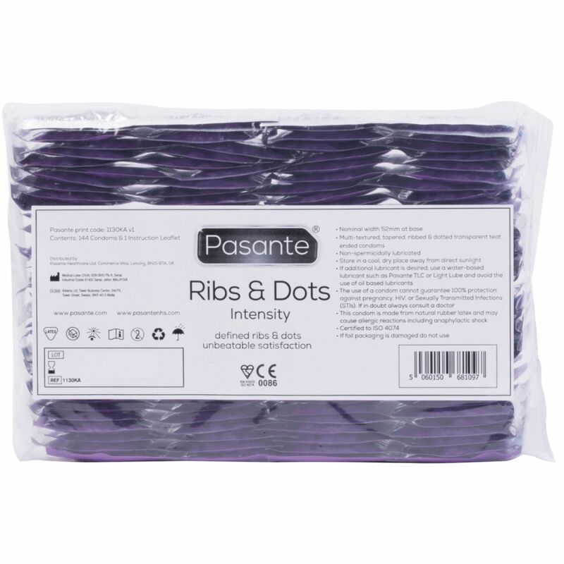 PASANTE - RIBS &amp; DOTS INTENSITETSKONDOMER 144 ENHETER