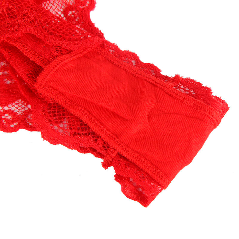 SUBBLIME - 953980 SEXIG BODY MED VOLANGAR + SKÄLTE RÖD L/XL