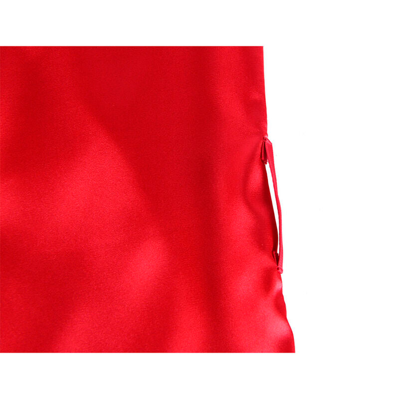SUBBLIME - 954017 SPETSLÖSA SKINKA RYGGKAMISOLLE + THRINGBAND RÖD/SVART S/M