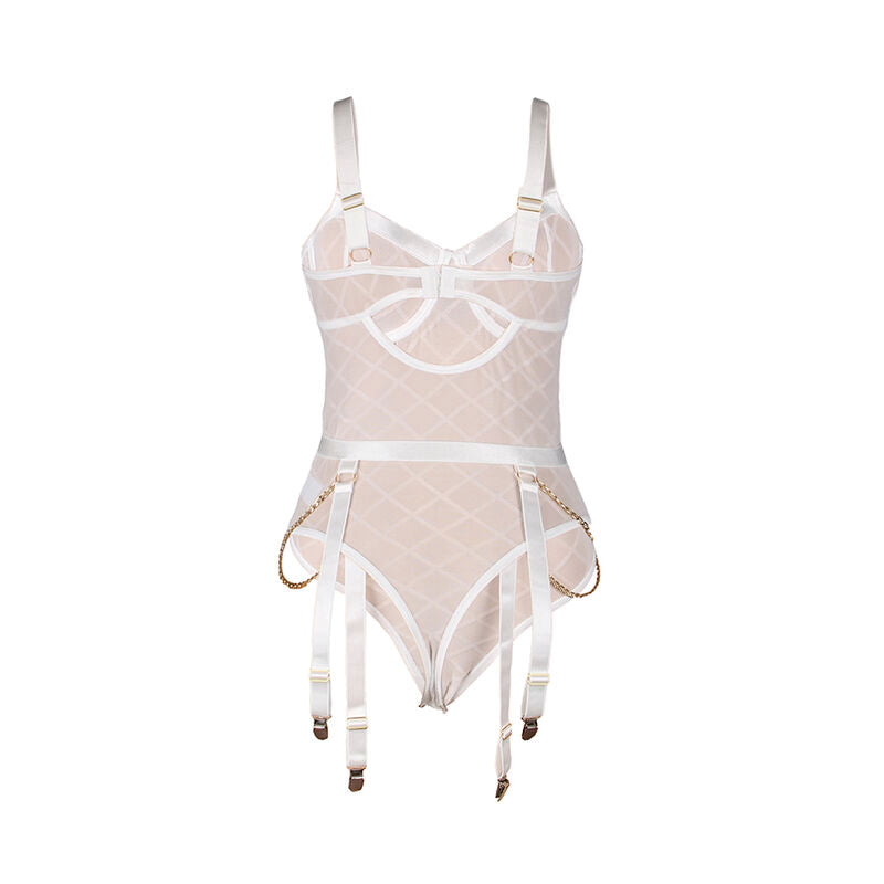 SUBBLIME - 954291 BODY MED KEDJOR + HÅLLBÄLTE VIT L/XL