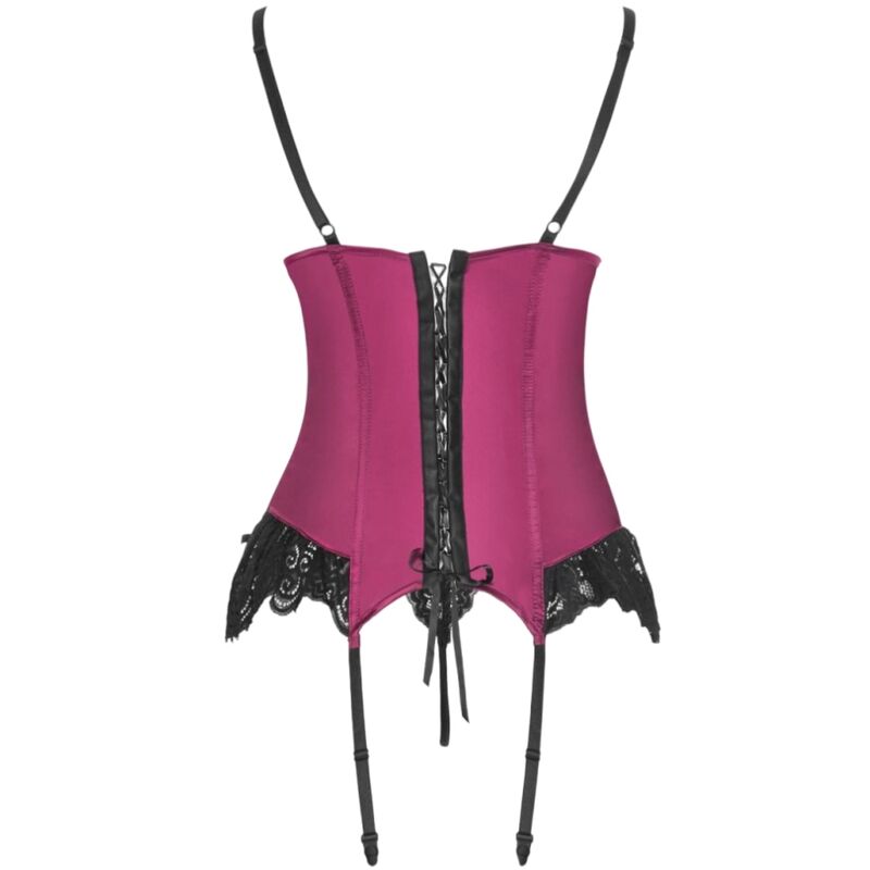 LIVCO CORSETTI FASHION - AGRAFENA CF 90436 KORSETT + TROMS BURGUNDY L/XL