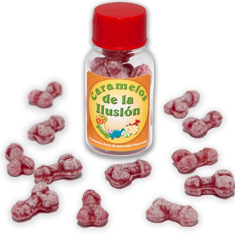 DIABLO PICANTE - 12 PENISFORMAD ILLUSIONSGODIS JORDGUBB/KÖRSBÄR