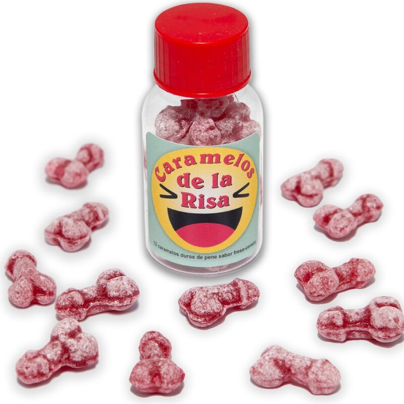DIABLO PICANTE - 12 PENISFORMAD SKRATTGODIS JORDGUBB/KÖRSBÄR