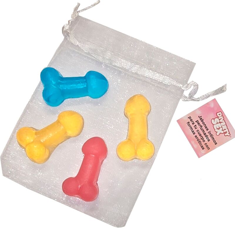 DIABLO PICANTE - 4 MINI DOFTTVÅLAR I FORM AV EN PENIS