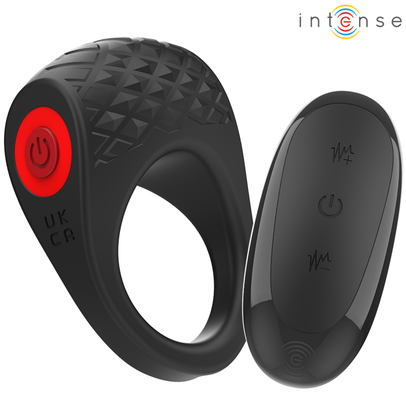 INTENSE - CLOVER VIBRATOR PENIS RING 10 VIBRATIONER SVART