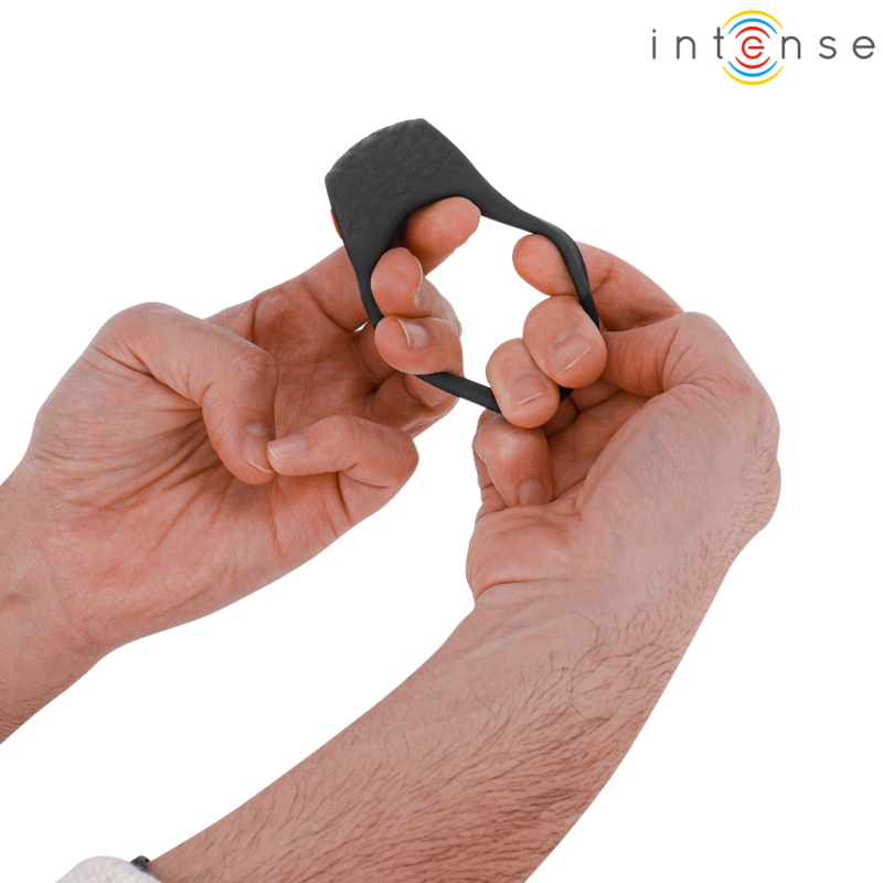 INTENSE - CLOVER VIBRATOR PENIS RING 10 VIBRATIONER SVART