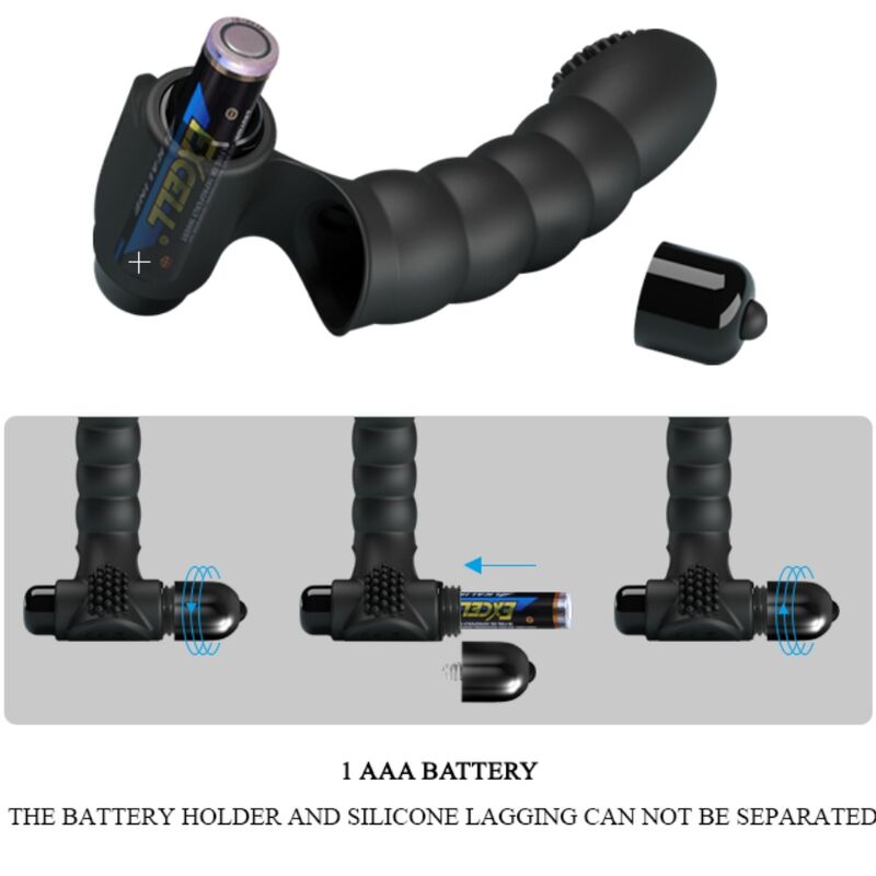 PRETTY LOVE - ALEXANDER FINGERVIBRATOR 10 VIBRATIONER SVART