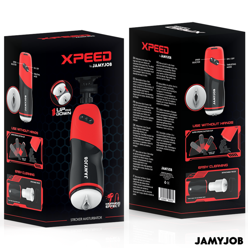 JAMYJOB - XPEED AUTOMATISK VAGINAMASTURBATOR 5 STÖDLÄGEN OCH LJUDEFFEKT