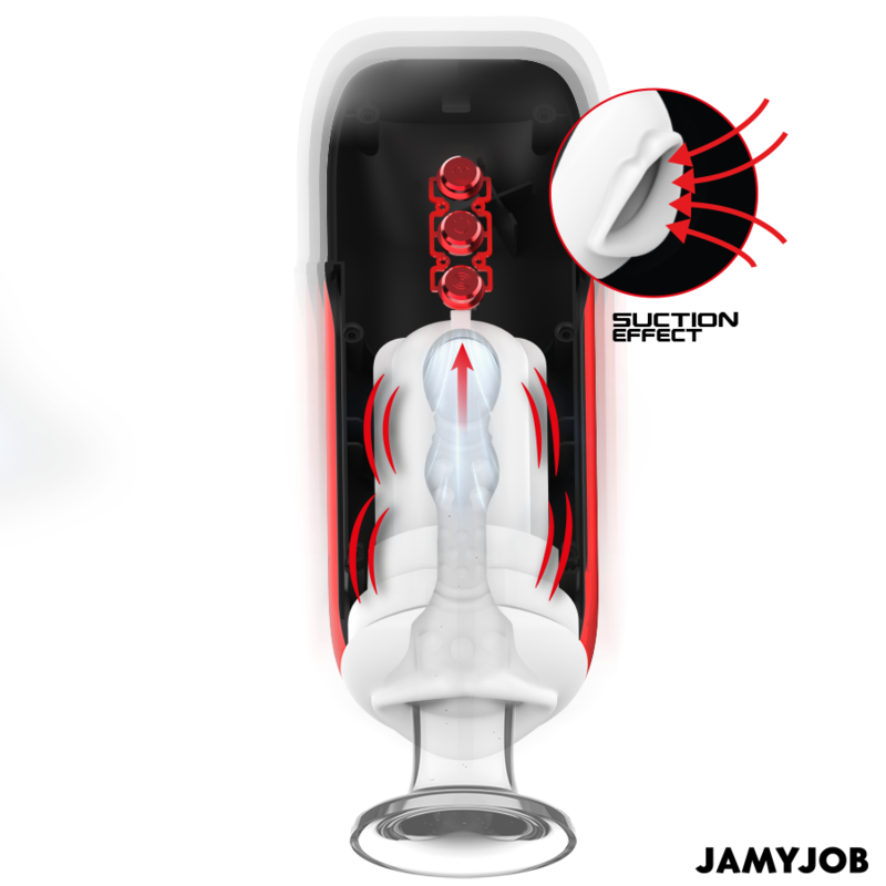 JAMYJOB - BLAZE AUTOMATISK MUNMASTURBATOR 5 LÄGEN SOM STIMULERAR VÅGOR OCH VIBRATIONER