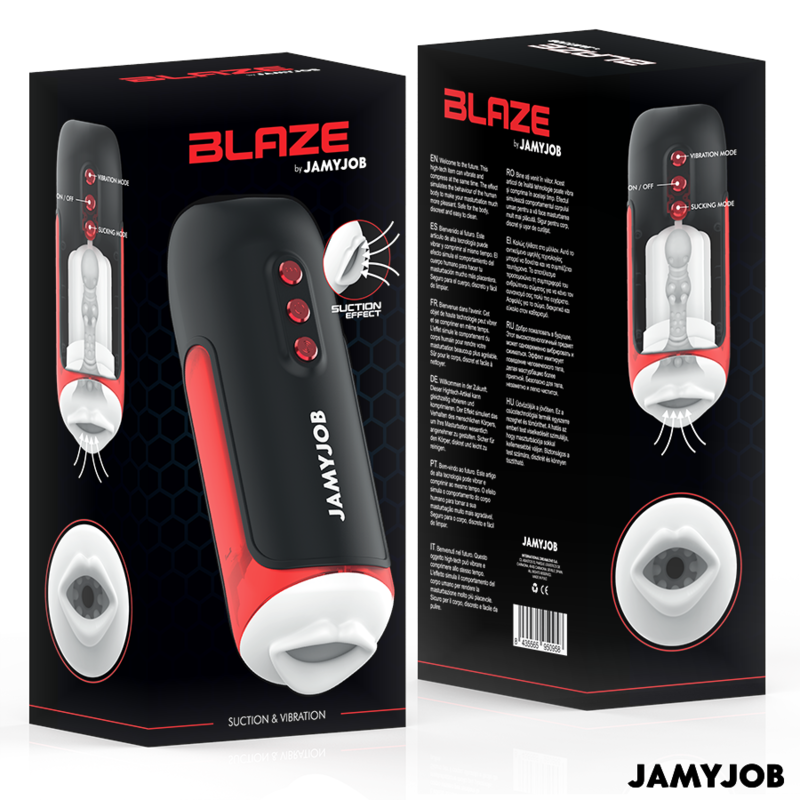 JAMYJOB - BLAZE AUTOMATISK MUNMASTURBATOR 5 LÄGEN SOM STIMULERAR VÅGOR OCH VIBRATIONER