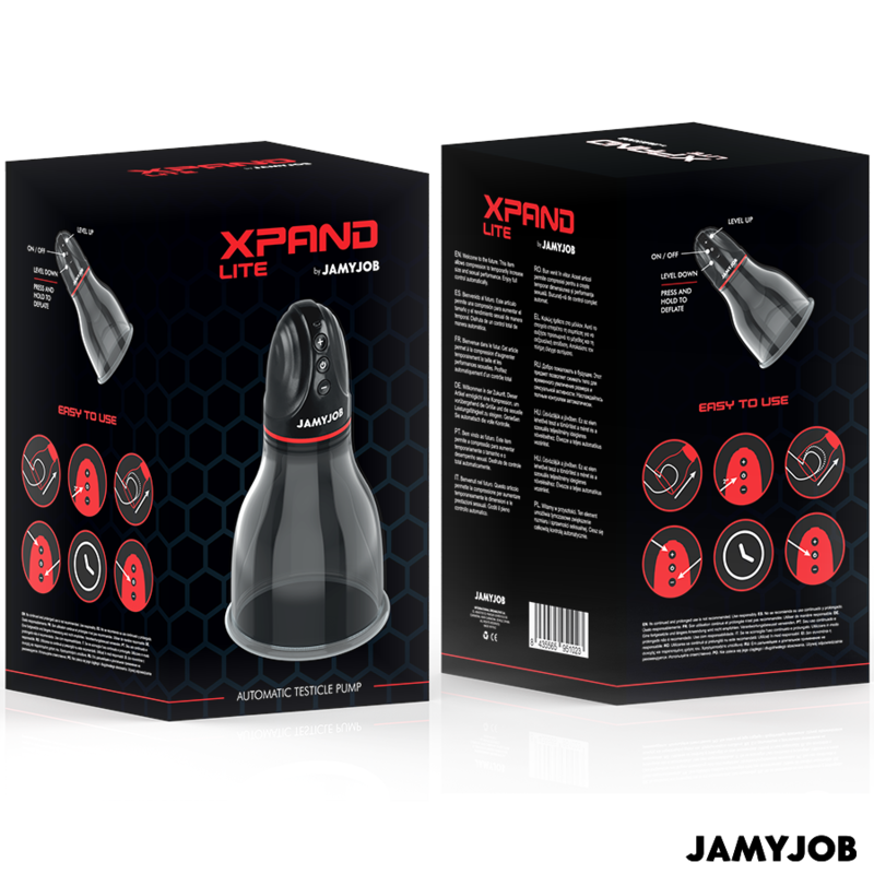 JAMYJOB - XPAND LITE AUTOMATISK TESTIKELPUMP 3 NIVÅER AV STIMULERINGSVÅGOR GRÅ