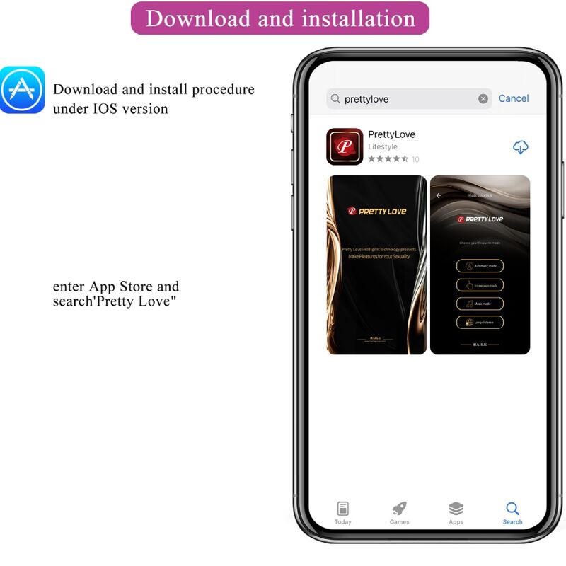 PRETTY LOVE - FRANZ MASSAGEAPPARAT OCH VIBRATOR GRATIS APP LILA
