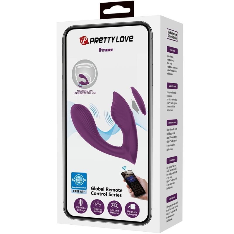 PRETTY LOVE - FRANZ MASSAGEAPPARAT OCH VIBRATOR GRATIS APP LILA