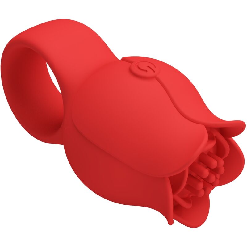 PRETTY LOVE - JAE ROSFORMAD FINGERVIBRATOR 10 VIBRATIONER RÖD