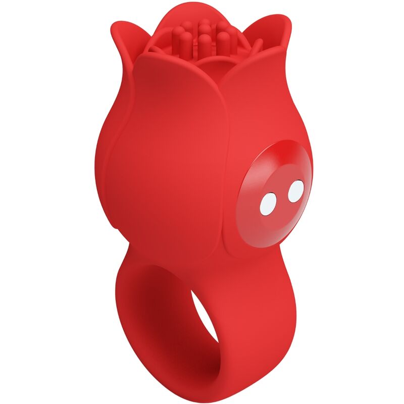 PRETTY LOVE - JAE ROSFORMAD FINGERVIBRATOR 10 VIBRATIONER RÖD