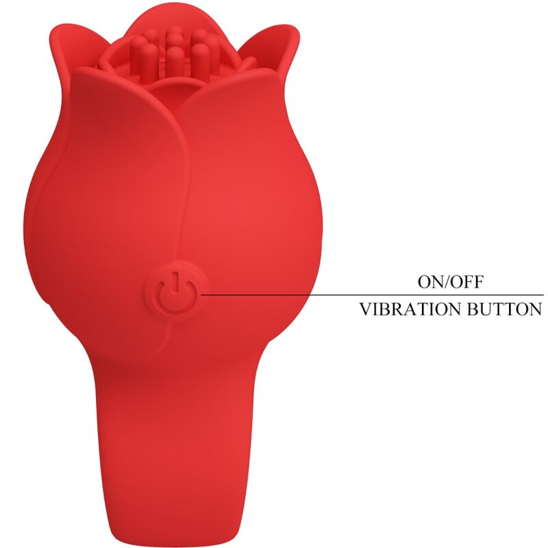PRETTY LOVE - JAE ROSFORMAD FINGERVIBRATOR 10 VIBRATIONER RÖD