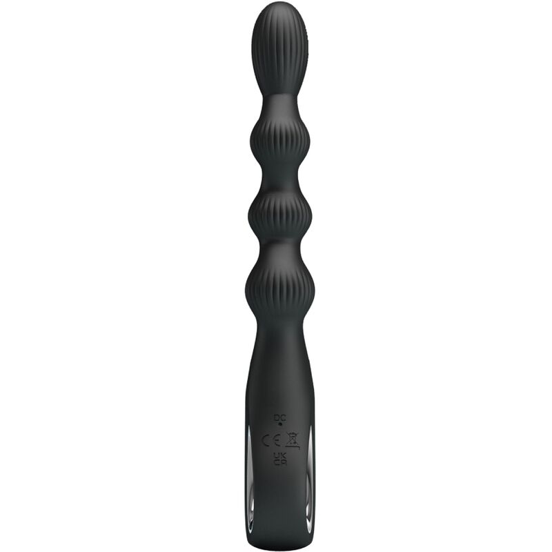 PRETTY LOVE - FEDERER ANALVIBRATOR 12 VIBRATIONER SVART