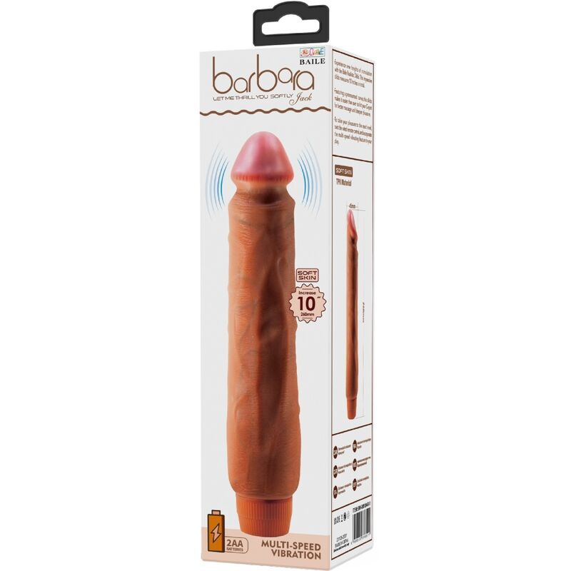 BAILE - JACK REALISTISK VIBRATOR 26 CM MULATTO