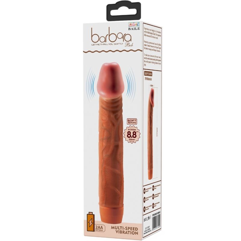 BAILE - BOB REALISTISK VIBRATOR 22,5 CM MULATTO