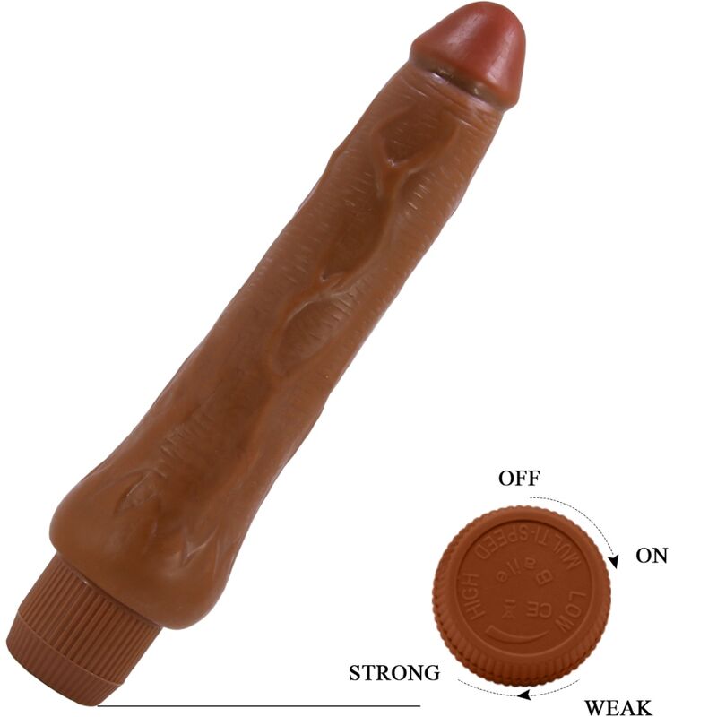 BAILE - DRYAD REALISTISK VIBRATOR 25 CM MULATTO