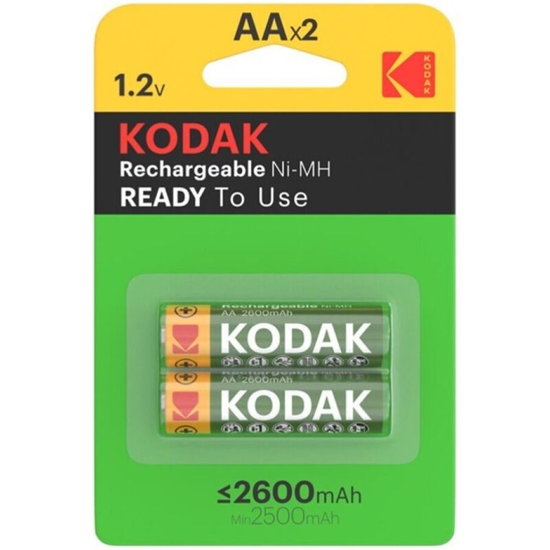 KODAK - HR6 AA 2600mAh UPPLADDNINGSBART BATTERI I BLISTERFÖRPACKNING*2