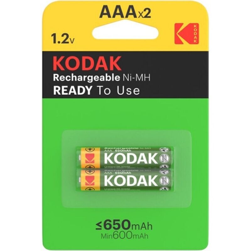 KODAK - UPPLADDNINGSBARA BATTERIER HR03 AAA 650mAh BLISTER*2