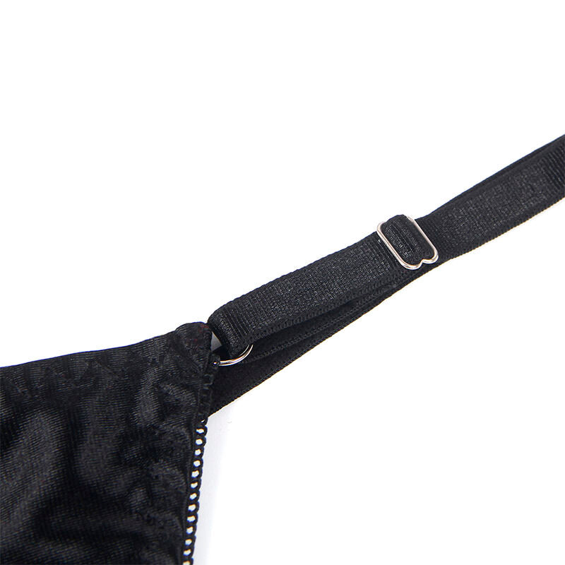 SUBBLIME - 955199 BH-SET MED JUSTERBAR SVART ROTT S/M