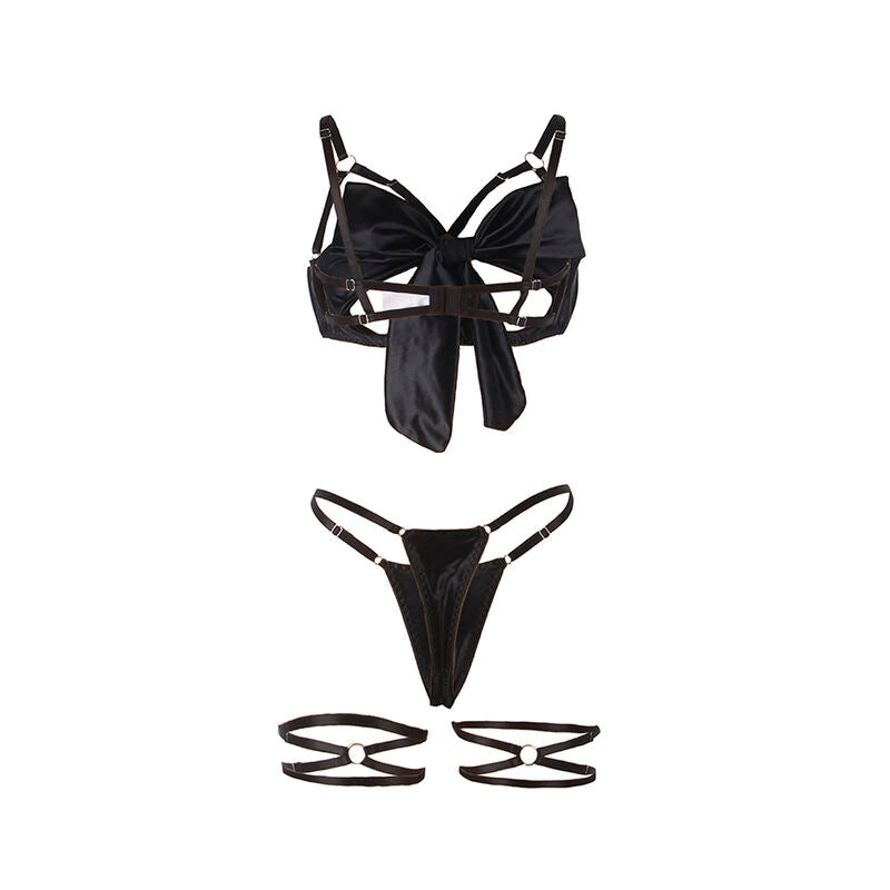 SUBBLIME - 955199 BH-SET MED JUSTERBAR SVART ROTT S/M