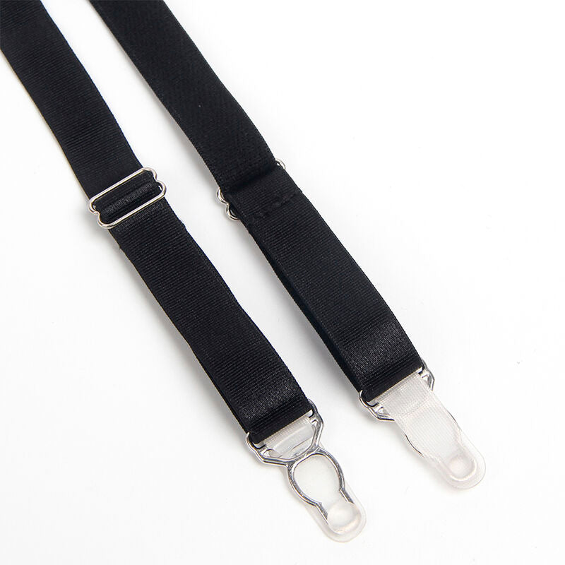 SUBBLIME - 955243 SVART BONDAGE-BH MED STRUMPESTRUMPELSET L/XL