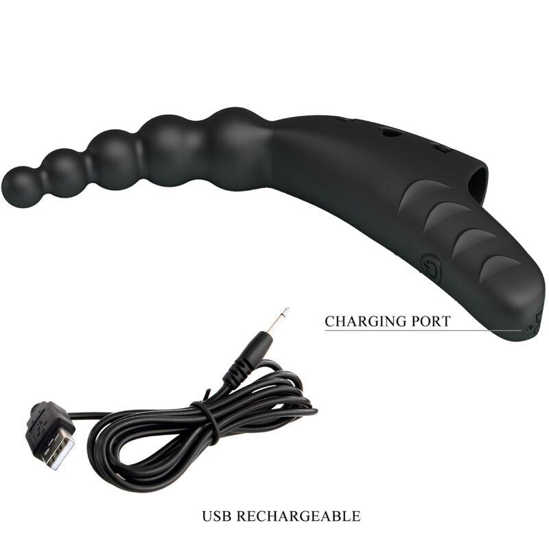 PRETTY LOVE - JORDIN FINGERVIBRATOR 10 VIBRATIONER SVART
