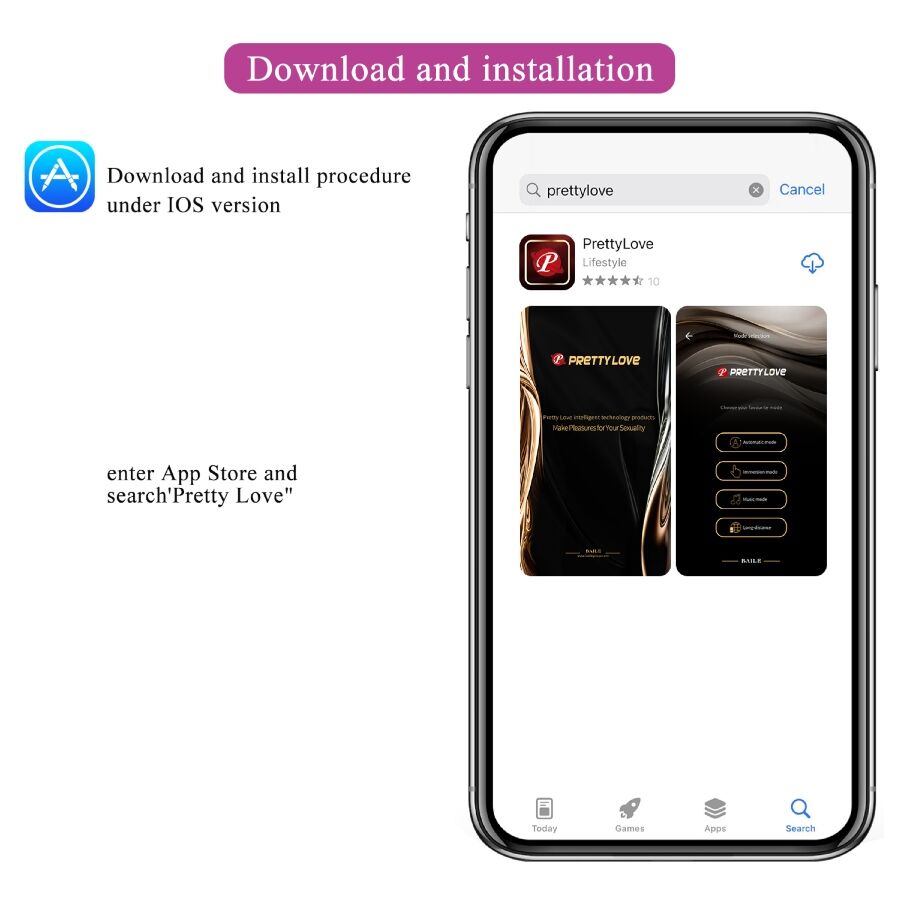 PRETTY LOVE - LEVIATHAN APP-STYRD VIBRATOR LILA