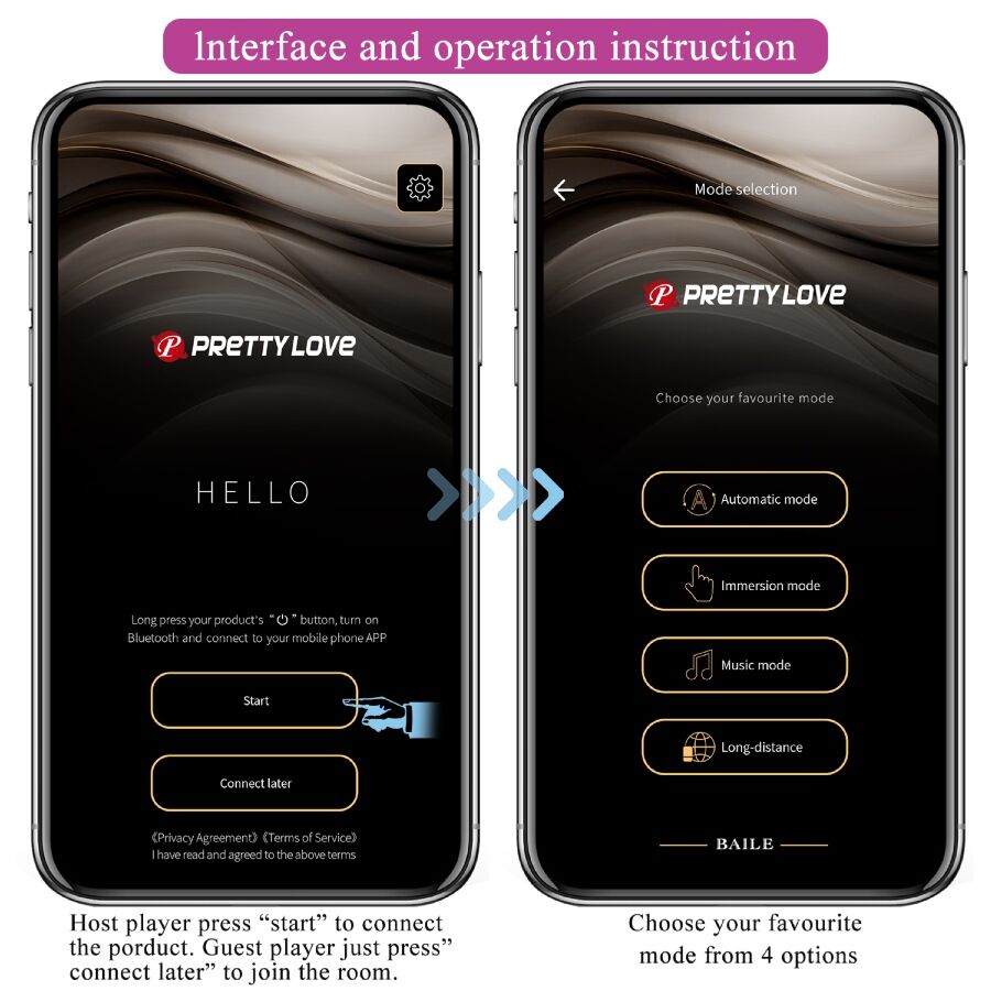 PRETTY LOVE - LEVIATHAN APP-STYRD VIBRATOR LILA