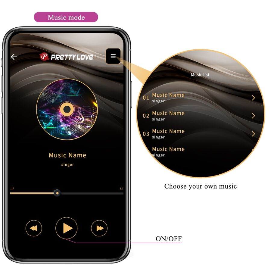 PRETTY LOVE - LEVIATHAN APP-STYRD VIBRATOR LILA
