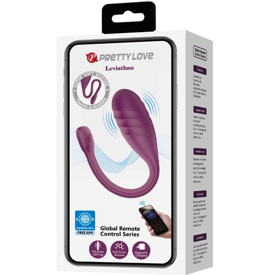 PRETTY LOVE - LEVIATHAN APP-STYRD VIBRATOR LILA