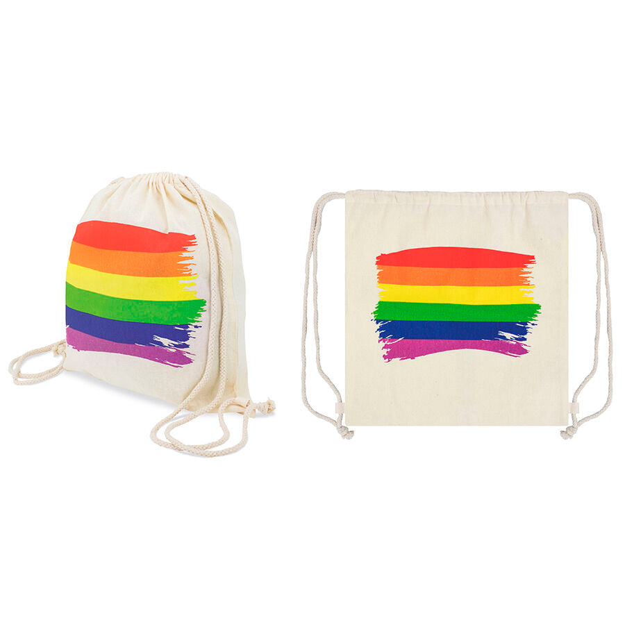 PRIDE - RYGGSÄCK I BOMULL MED HBTQ-FLAGGA