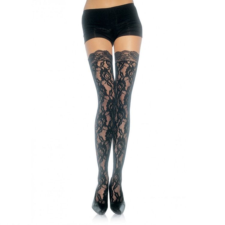 LEG AVENUE - BLOMMIG SPETSSTRUMPOR