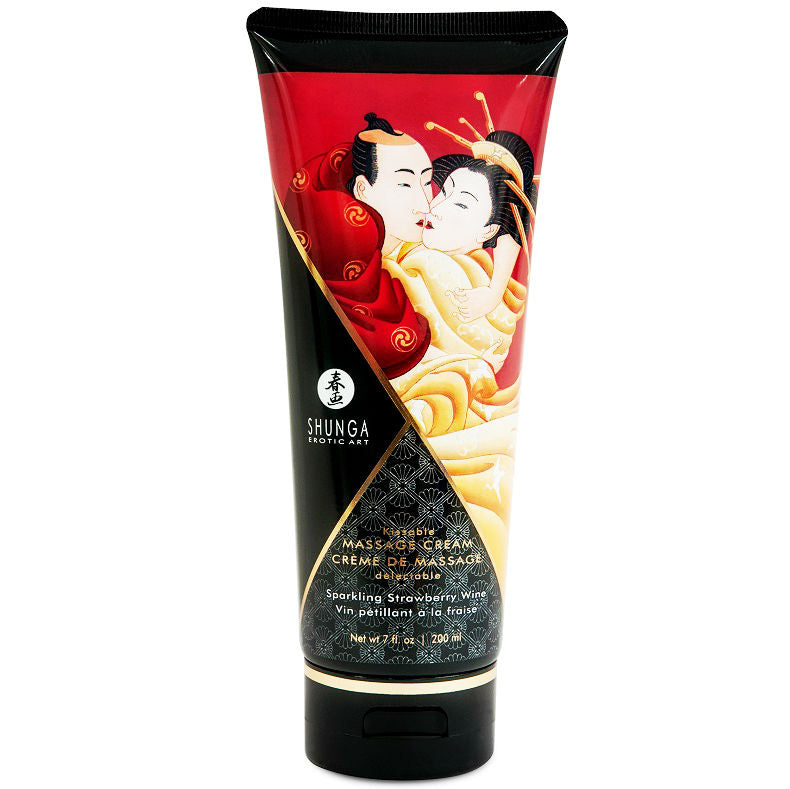 SHUNGA - JORDGUBB OCH CAVA MASSAGEKRÄM 200 ML