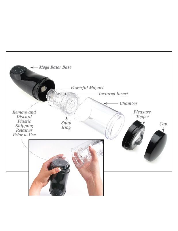 EXTREME TOYZ - PDX MEGA BATOR USB MANLIG MATURBATOR VAGINAVIT