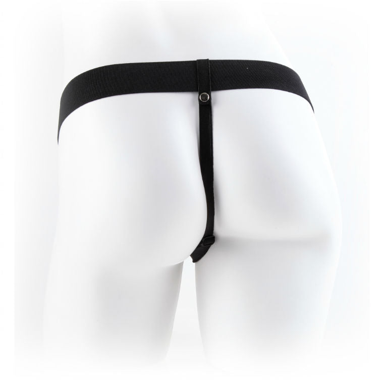 FETISCH FANTASY-SERIE - SERIEN 9 IHÅLIG STRAP-ON MED KUGLAR 22,9 CM KÖTT