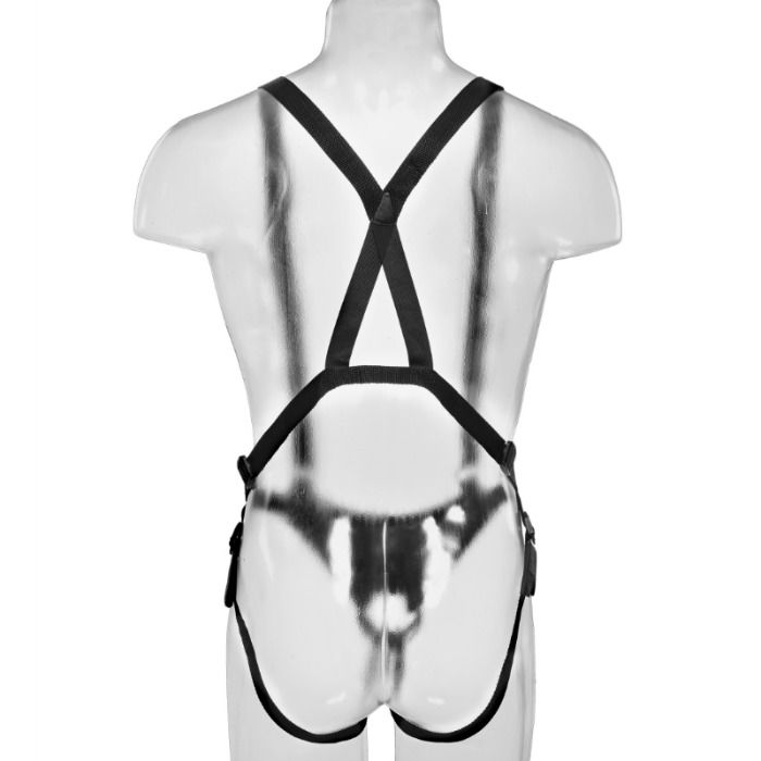 KING COCK - 28 CM IHÅLIGT STRAP-ON SUSPENDERSYSTEM FLESH