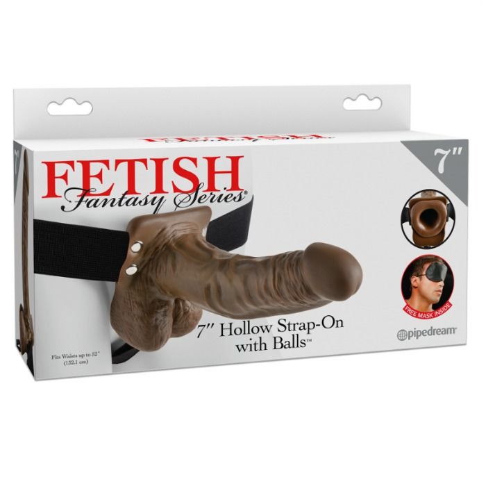 FETISCH FANTASY-SERIE - SERIEN 7 IHÅLIG STRAP-ON MED PUNGAR