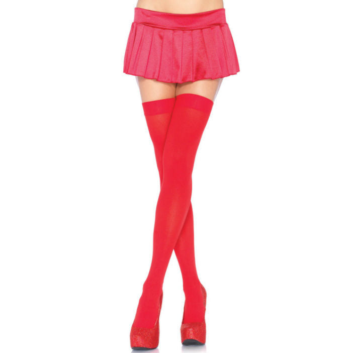 LEG AVENUE - NYLON LÅRSTÖDOR RÖDA