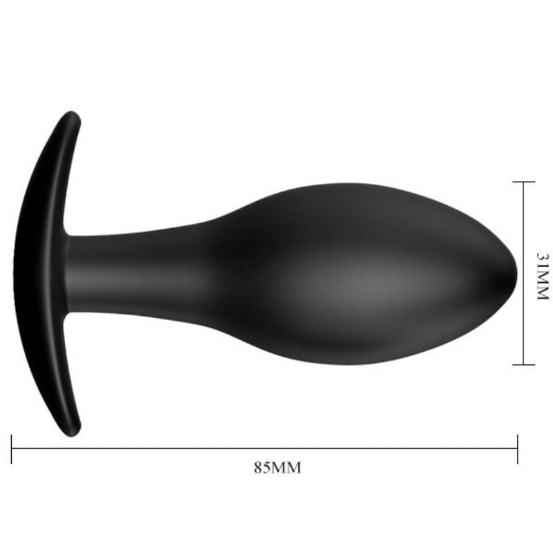 PRETTY LOVE - ANALPLUGG SILIKONANKARE 8,5 CM SVART