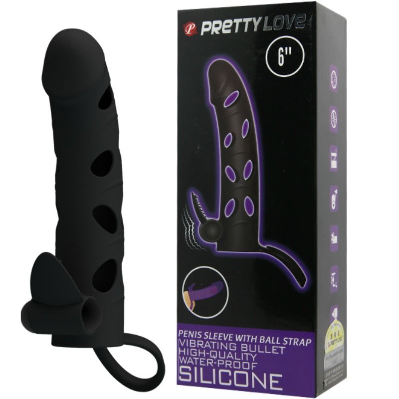 PRETTY LOVE - SILIKONSKYDD MED VIBRATION 15,2 CM