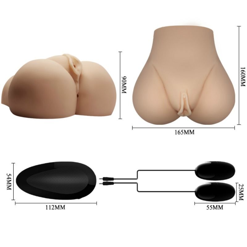 GALEN TJUR - REALISTISK VAGINA OCH ANUS MED VIBRATIONSPOSITION 7