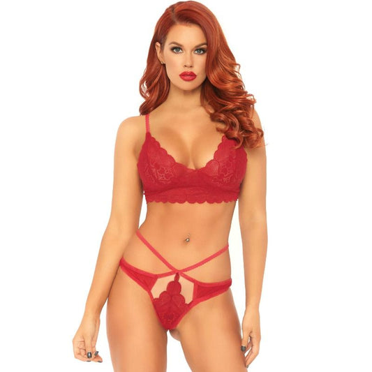 Leg Avenue lace bralette and thong set