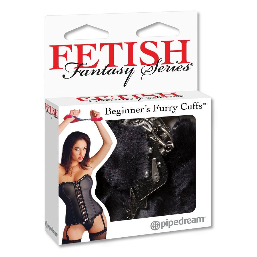 FETISH FANTASY SERIE - PÄLSKADE MANCHETTES SVARTA