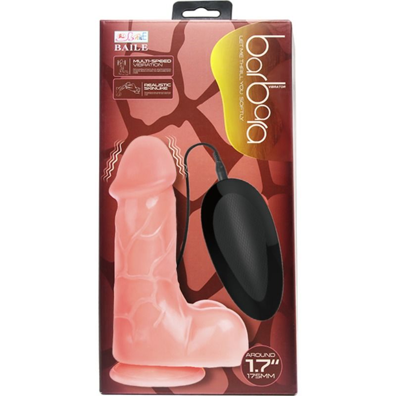 BAILE - NATURLIG BARBARA REALISTISK VIBRATOR 21 CM